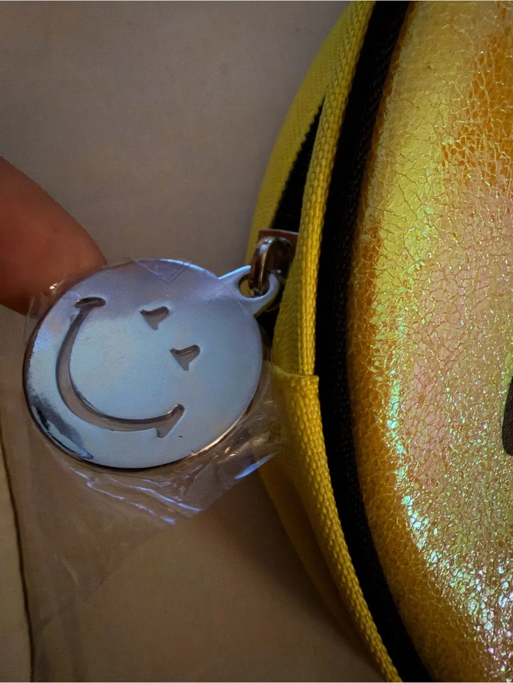 Yoobi Yellow Winking Smiley Round Pencil Pouch